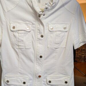 White Short Sleeve Jacket